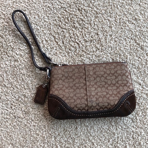 Coach Handbags - Brown Coach wristlet
